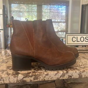 Brand new leather booties